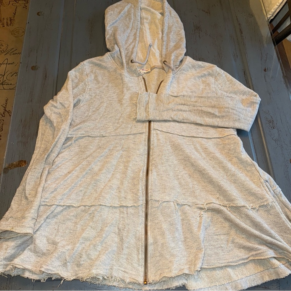 Altar'd State Cream Knit Hoodie Full Zip Jacket - Picture 2 of 11